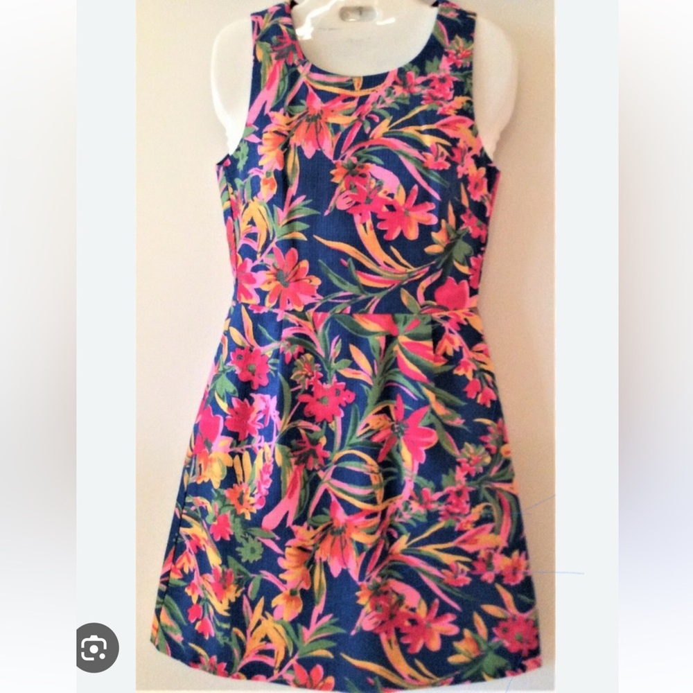 J. Crew Pink floral, 100% cotton dress. Size 2